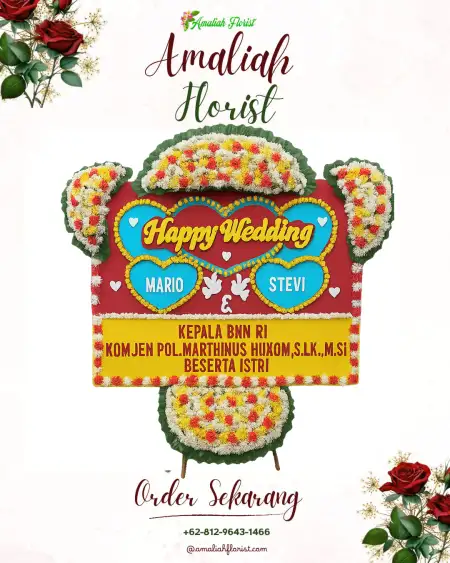 Papan Bunga Pernikahan Balung